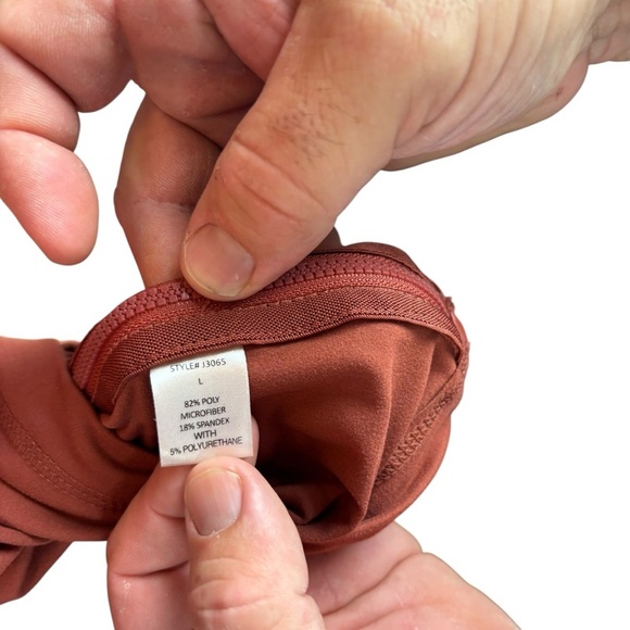 Boutique Athleisure Rust red Long Sleeve Hooded butter soft Dress in L - Picture 8 of 14